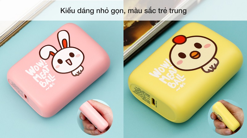 Sạc dự phòng Hydrus PB299S với hoạ tiết hoạt hình đáng yêu